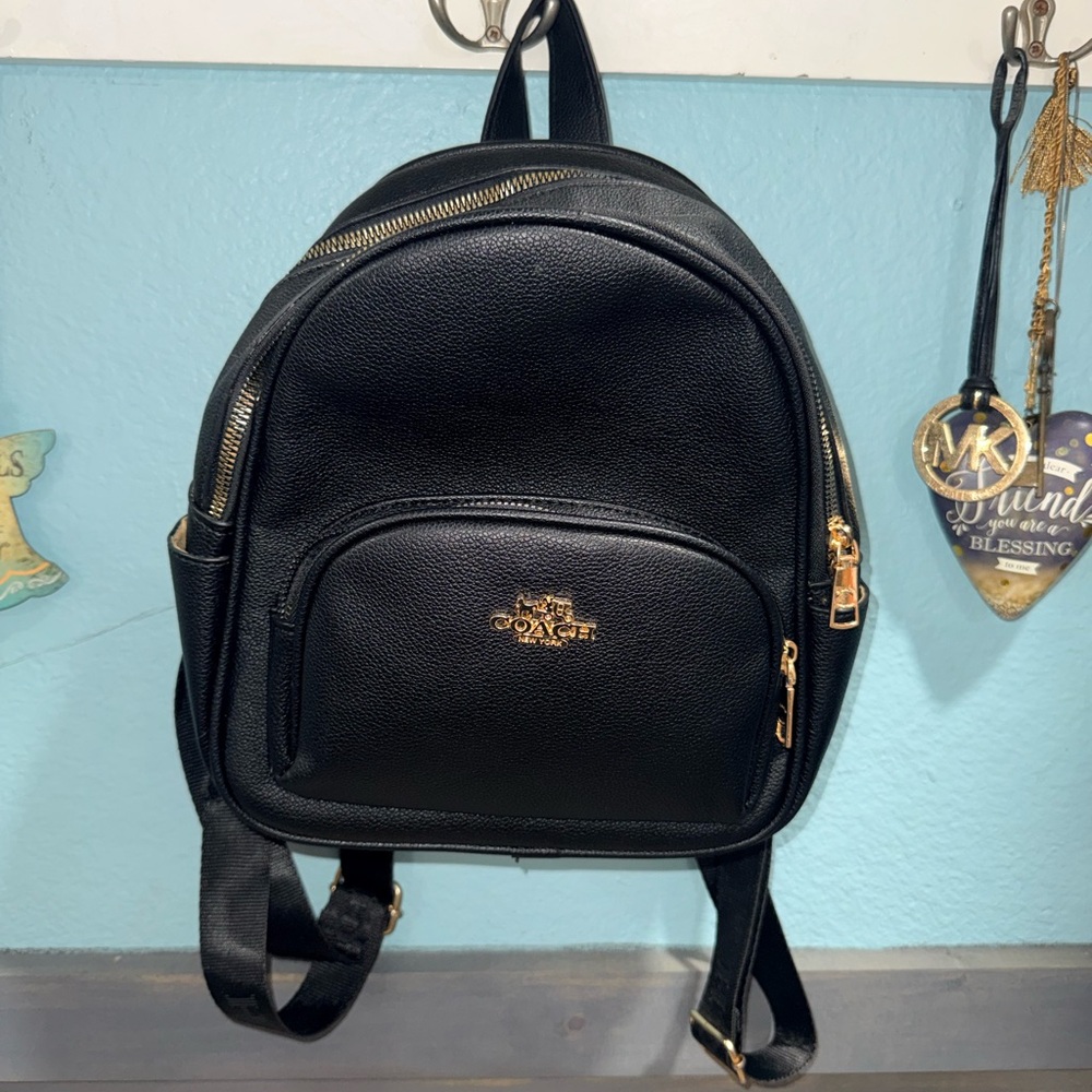 Black Leather Backpack